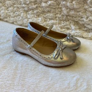 Janie and Jack Silver Shoes - Size 6